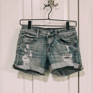 AE Distressed Denim Shorts
